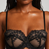 Daisy Padded Strapless Underwired Bra, Black