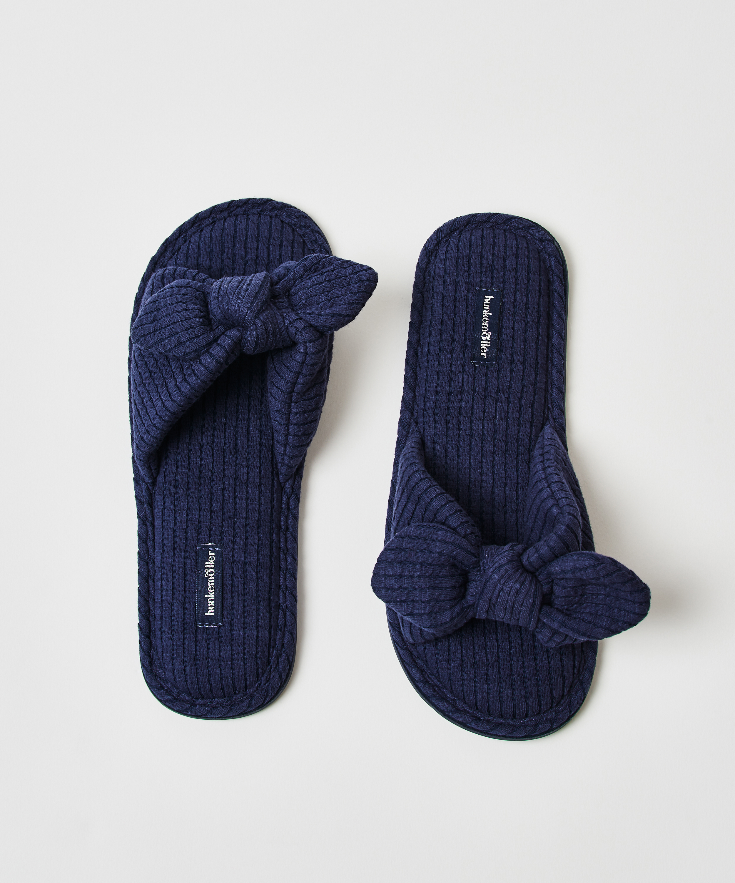Structured knot slippers, Blue, main