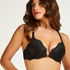 Raine padded underwired push-up bra, Black