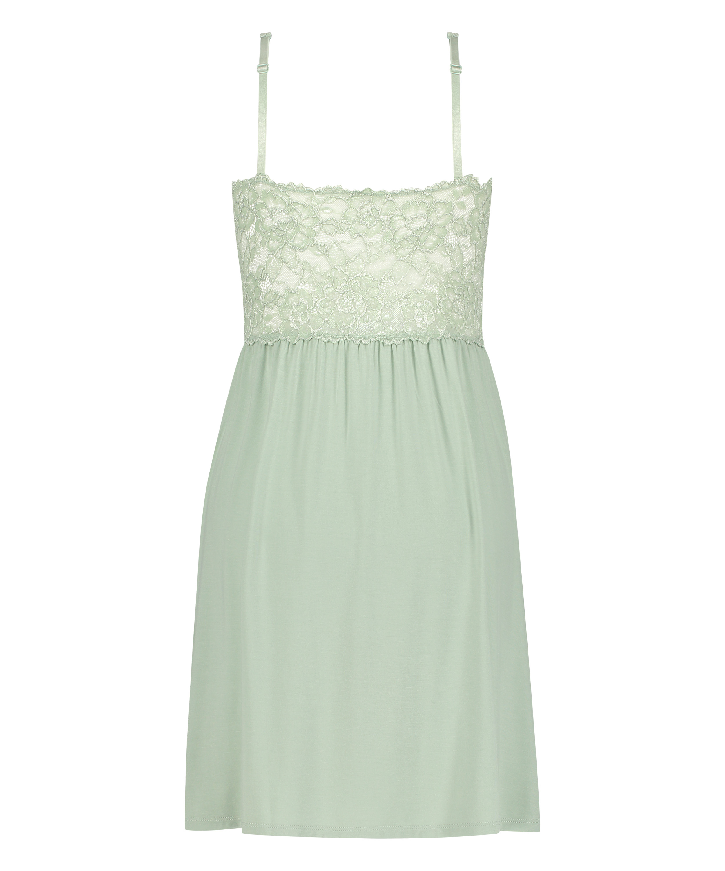 Nora Lace Slip Dress, Green, main