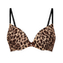 Plunge Padded Underwired Bra, Brown