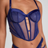 Missy Non-Padded Underwired Longline Bra, Blue