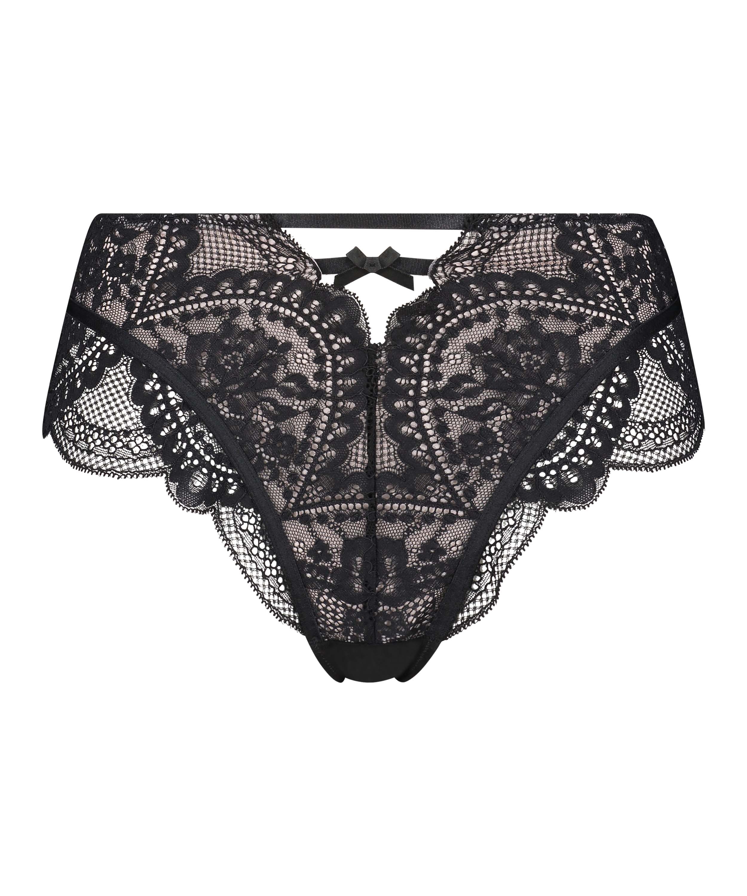 Oceana High-Waisted Brazilian Rebecca Mir, Black, main