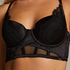 Jacqueline Padded Longline Underwired Bra, Black