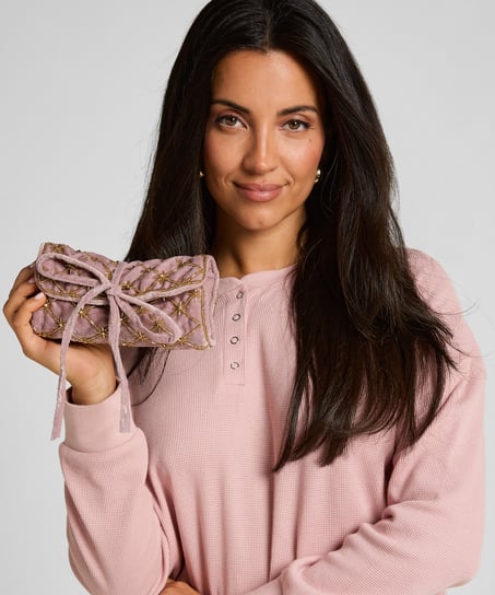 Beaded Jewellery Wrap, Pink