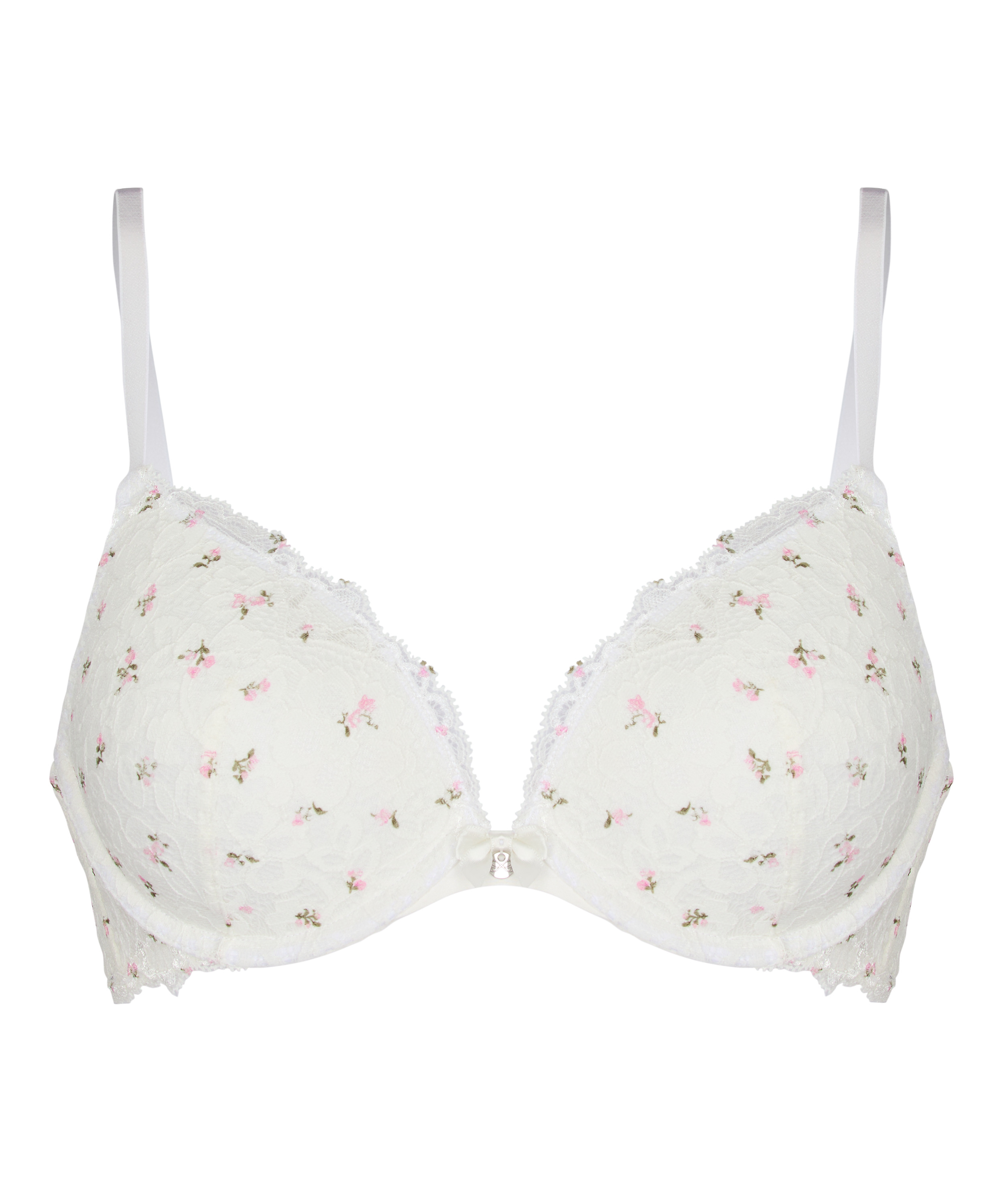 Marine Padded Push-Up Underwired Bra, White, main