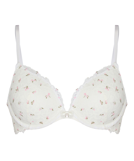 Marine Padded Push-Up Underwired Bra, White