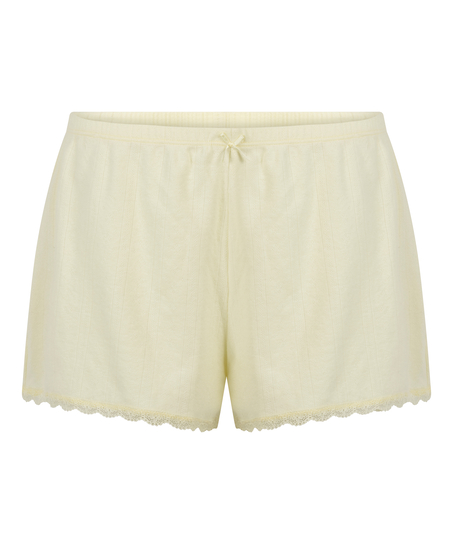 Pointelle Shorts, Yellow