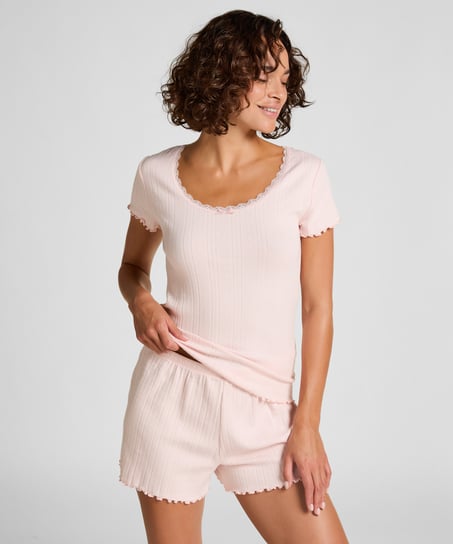 Short Pointelle, Pink