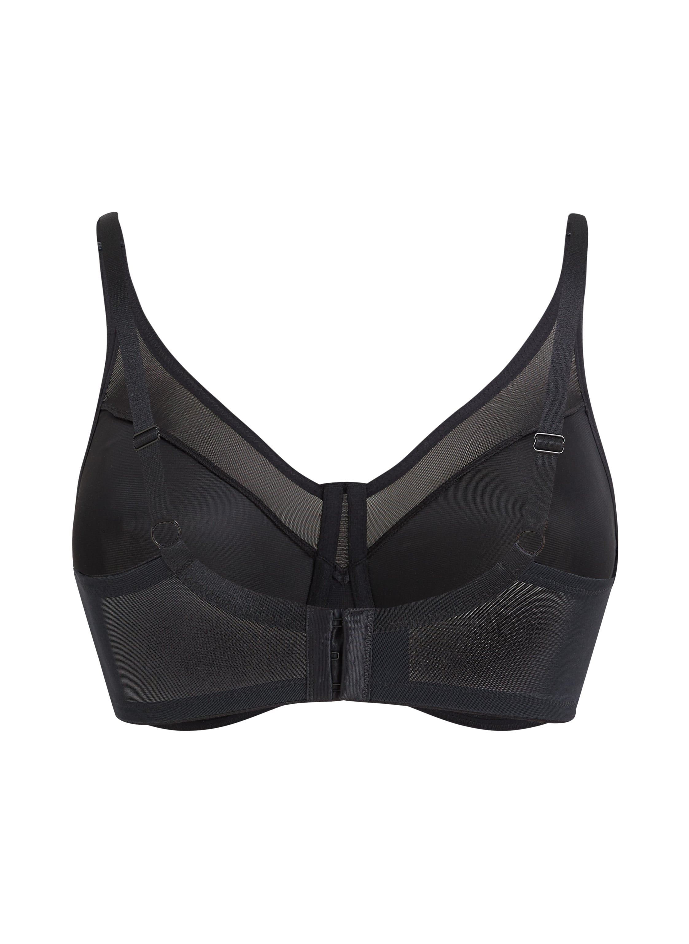 Nina Non-Padded Underwired Minimizer Bra, Black, main