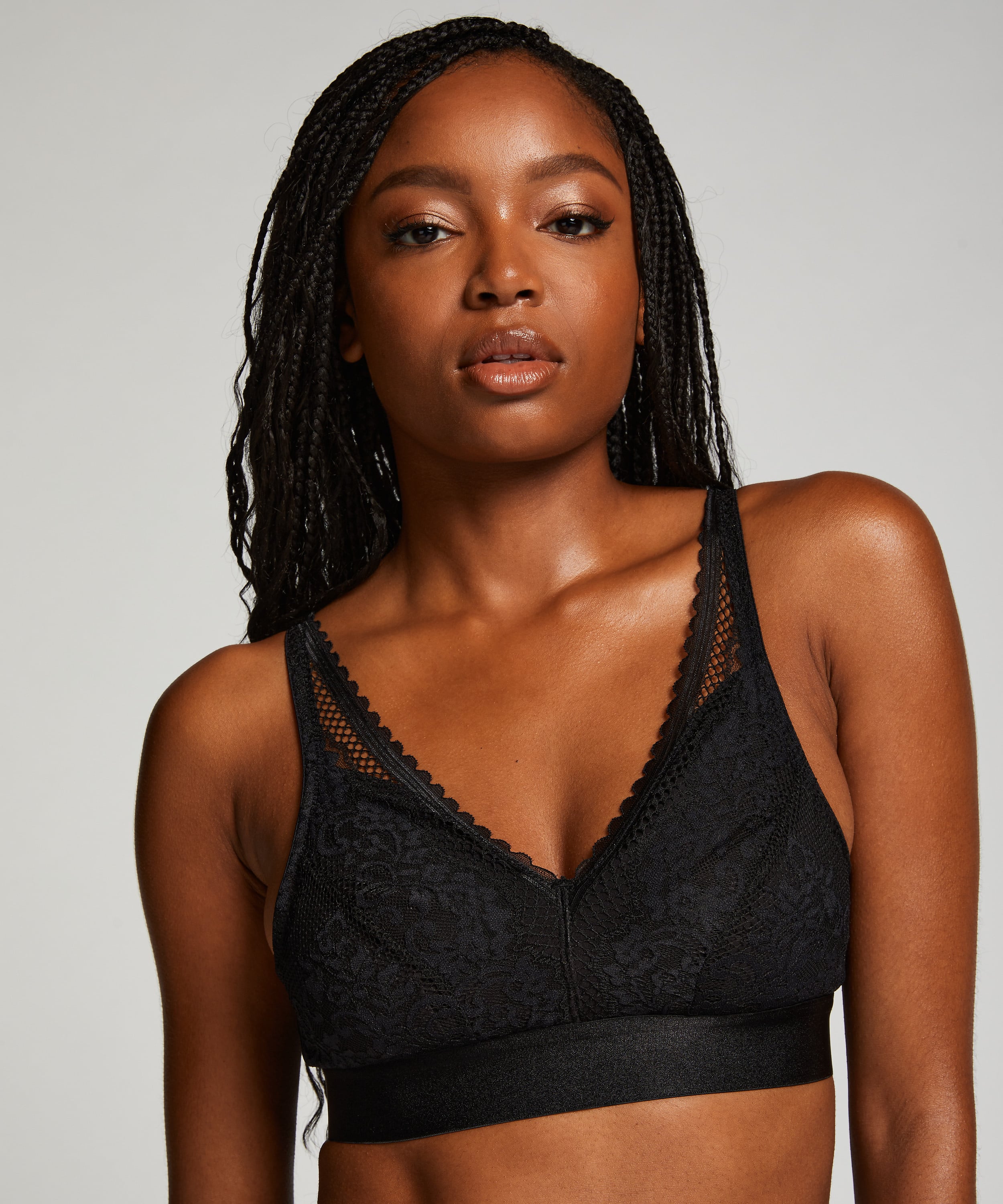 Morgan prosthetic underwireless bra, Black, main
