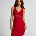 Nora Lace Slip Dress, Red