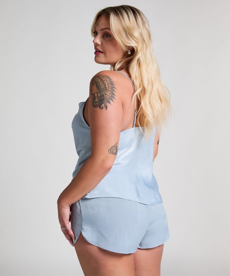 Short Satin Minimal, Blue