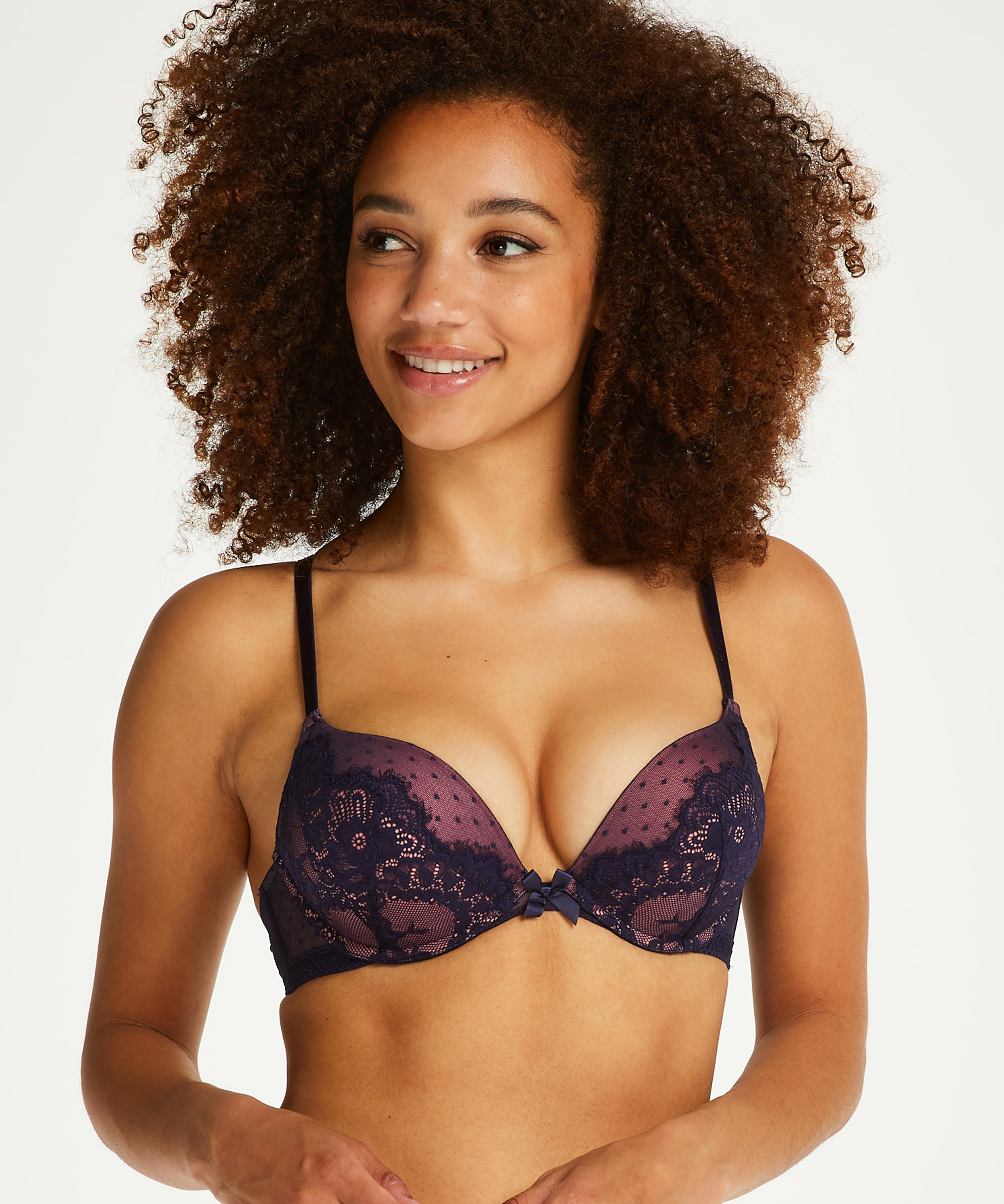 Bessie padded maximizer underwired bra, Blue, main