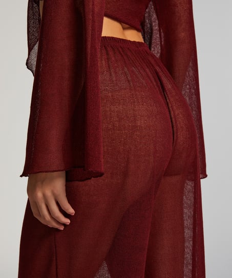 Open Knit Beach Pant, Red