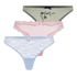 3-Pack Blooming Thong, Purple