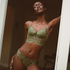 Prina Padded Underwired Longline Bra, Green