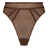 Sexy mesh high-cut thong, Brown