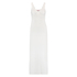 Long slip dress Modal lace, White