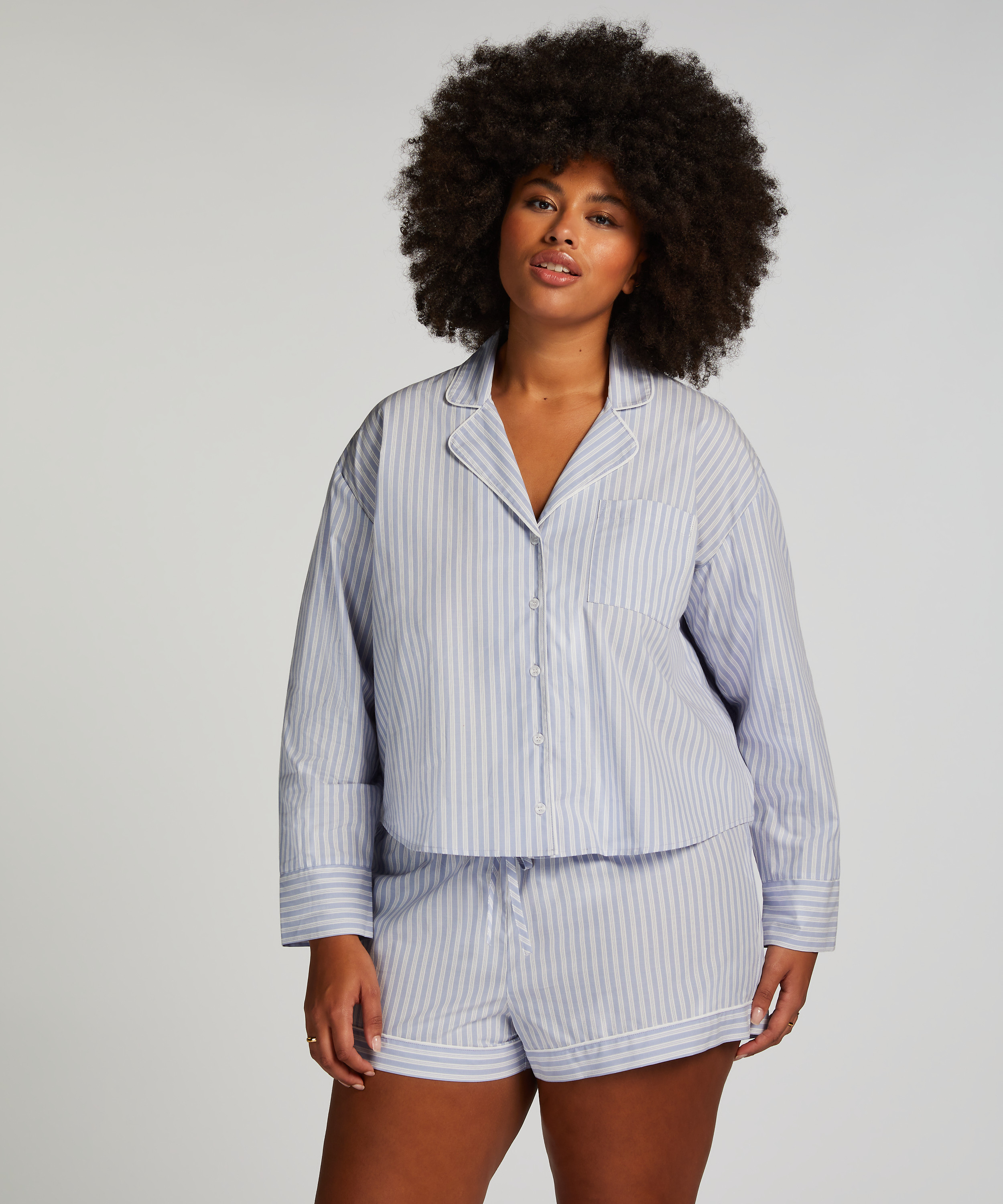 Cotton shorts, Blue, main