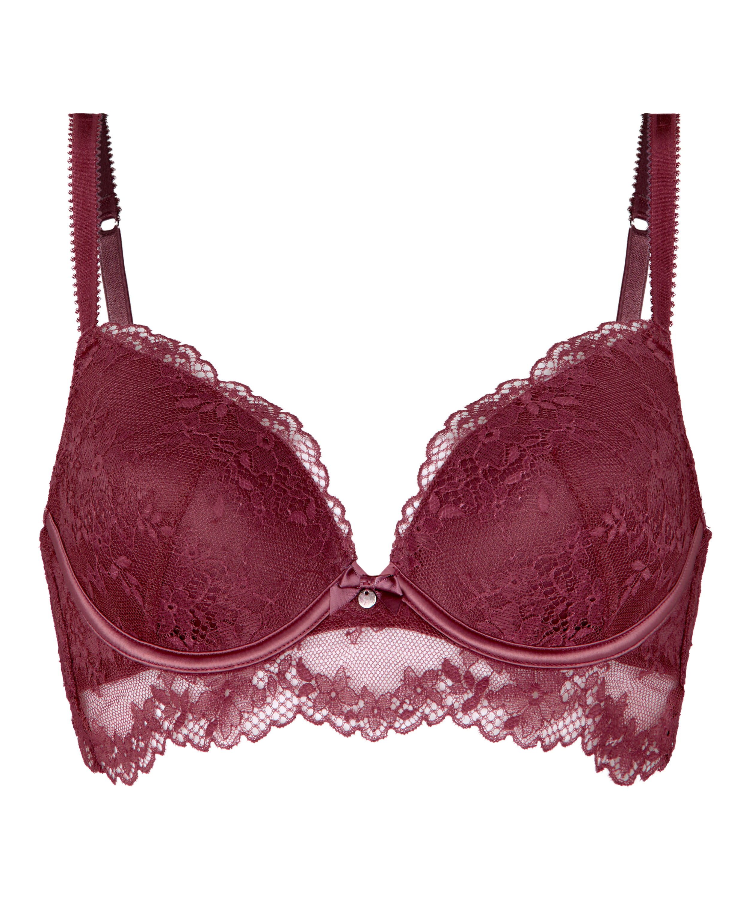 Padded Underwired Longline Bra Naomi, Purple