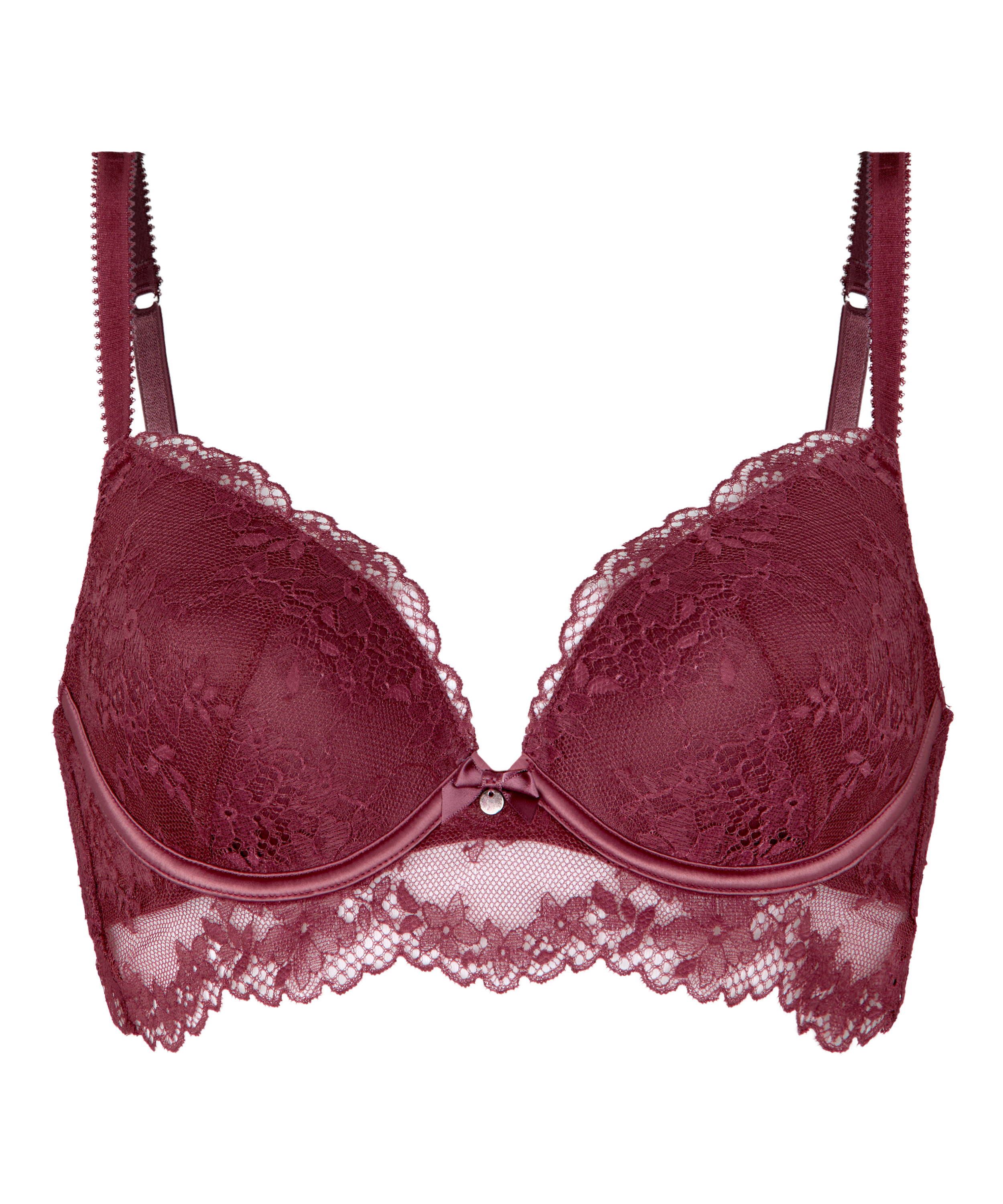 Padded Underwired Longline Bra Naomi, Purple, main