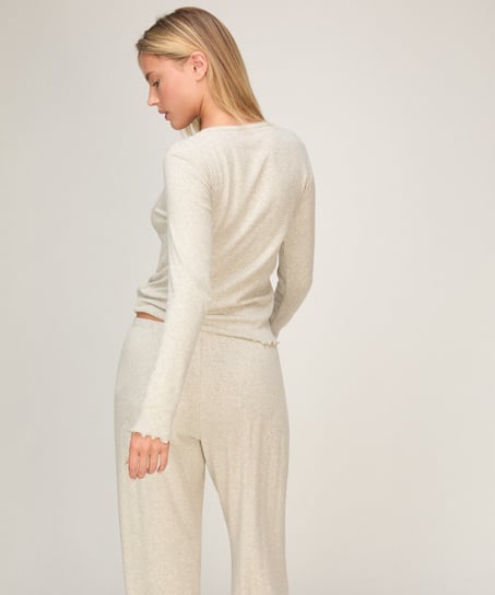 Pants Loose Pointelle, Gray