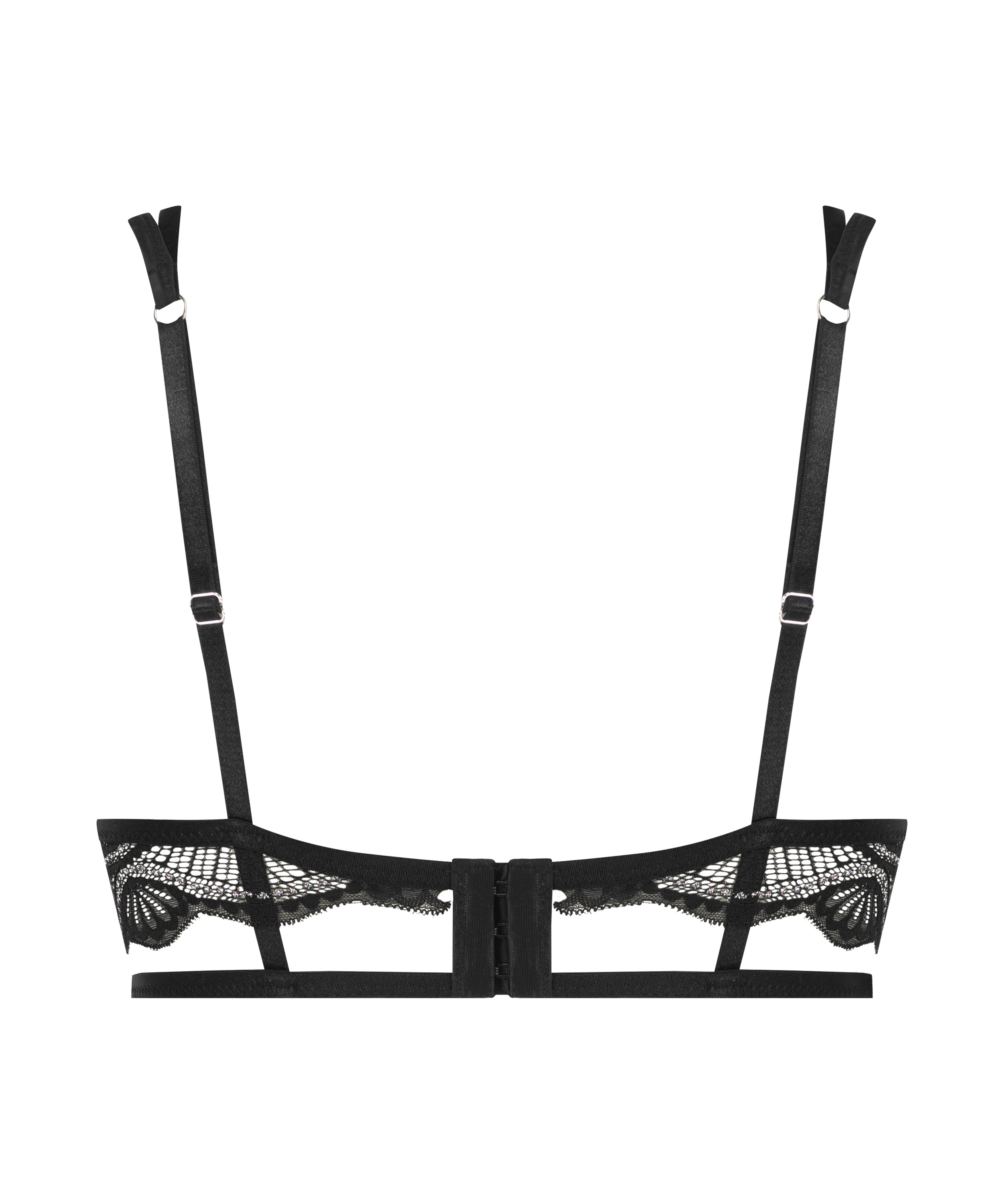 Lyra Non-Padded Longline Underwired Bra, Black, main