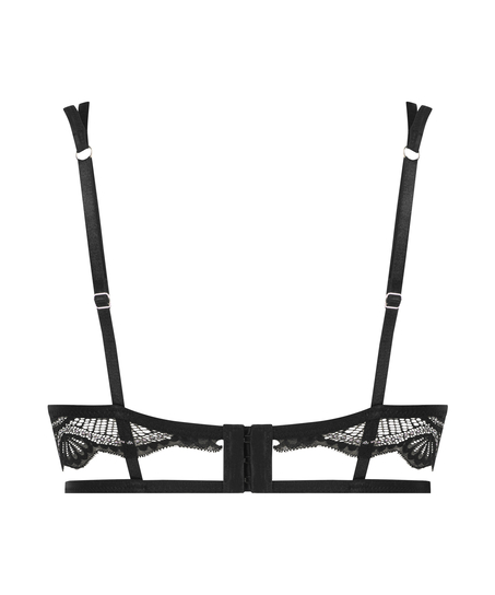 Lyra Non-Padded Longline Underwired Bra, Black