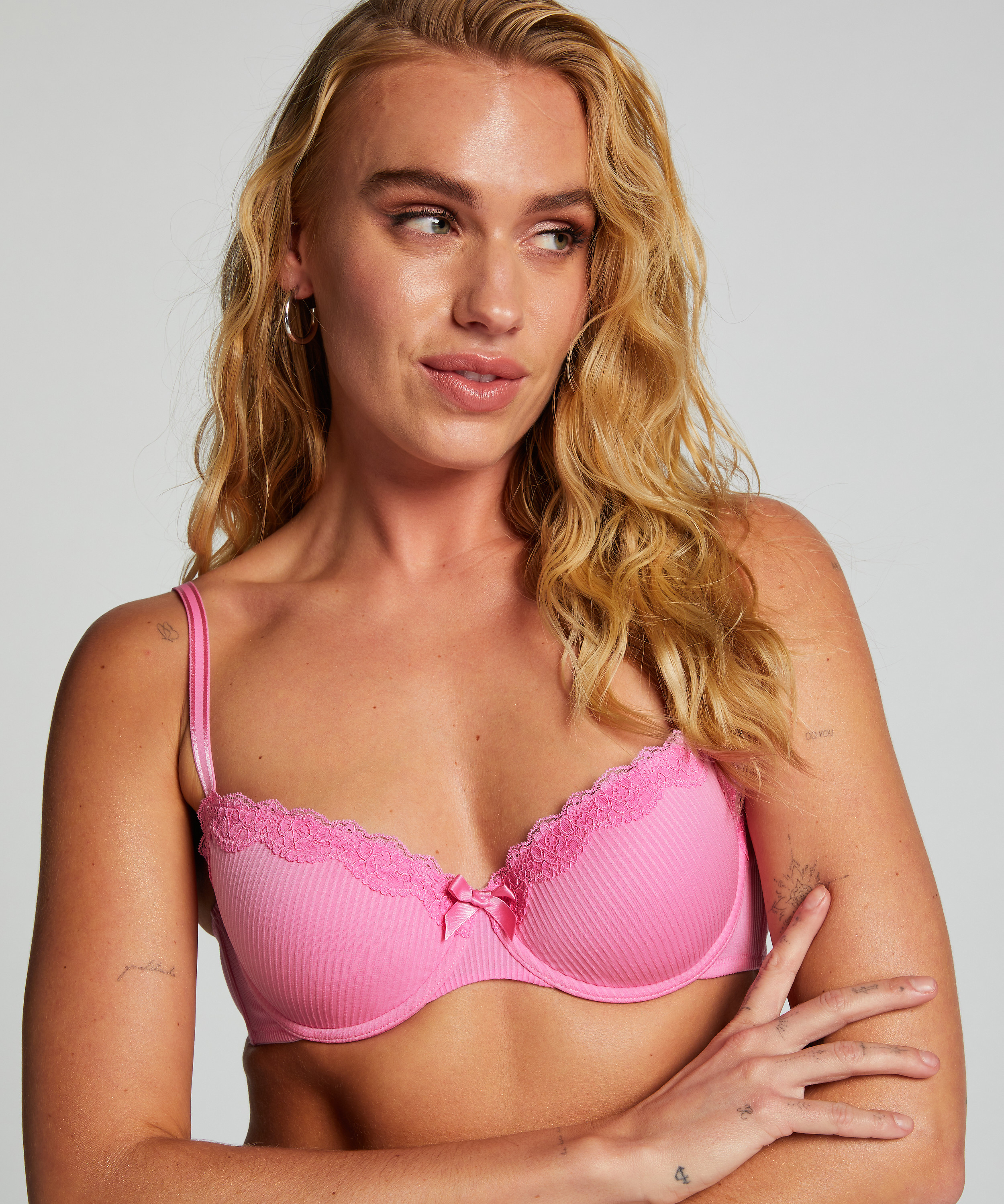 Lola Padded Underwired Bra, Blue, main