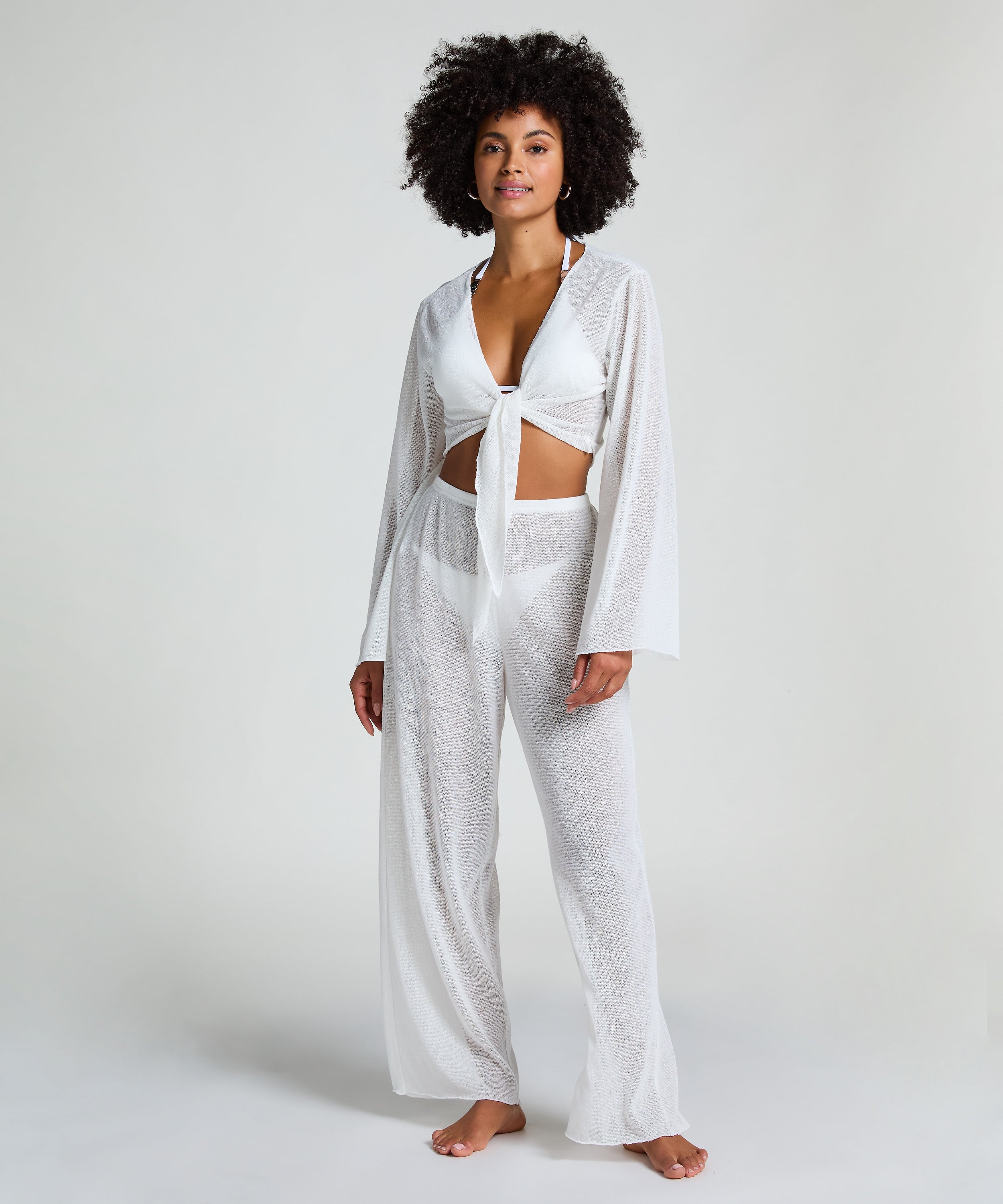 Beach Knit Pant, White, main