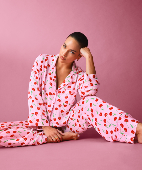 Springbreakers Woven Pyjama Bottoms, Pink