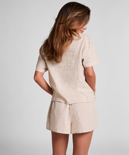 Jacket Linen Check, White