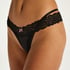 Elliena Extra Low V Thong, Black
