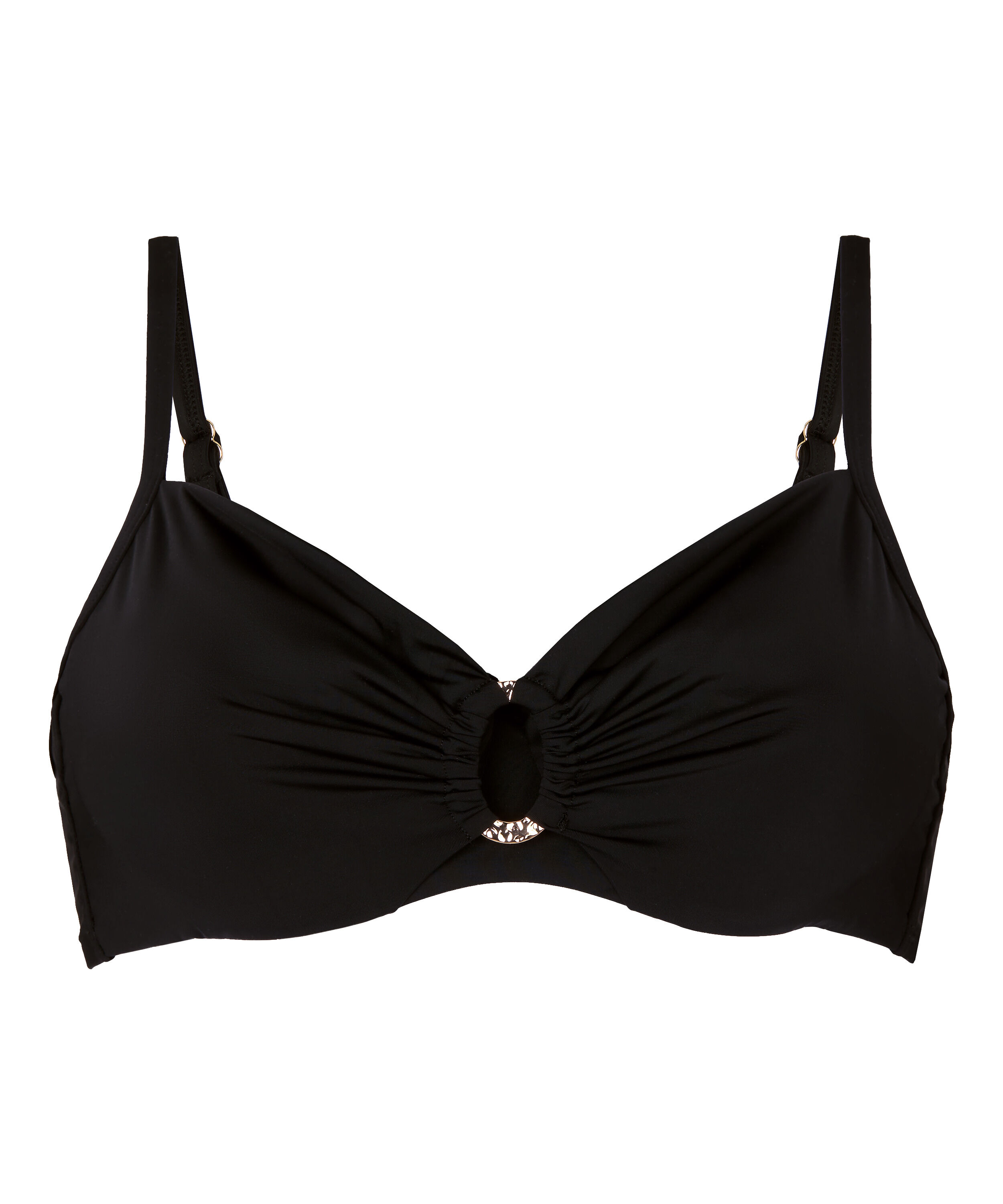Luxe Non-Padded Underwired Bikini Top, Black