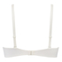 Satin Fleece Non-Padded Underwired Bra, White