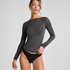 super soft Boatneck shirt with Cashmere, Gray