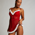 Sexy Santa Wired Slip Dress, Red