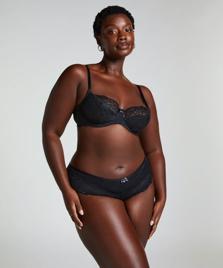 Marine Non-Padded Underwired Bra, Black