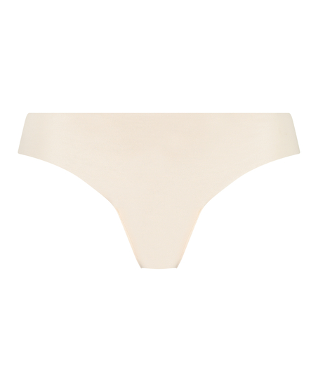Invisible cotton thong, Beige
