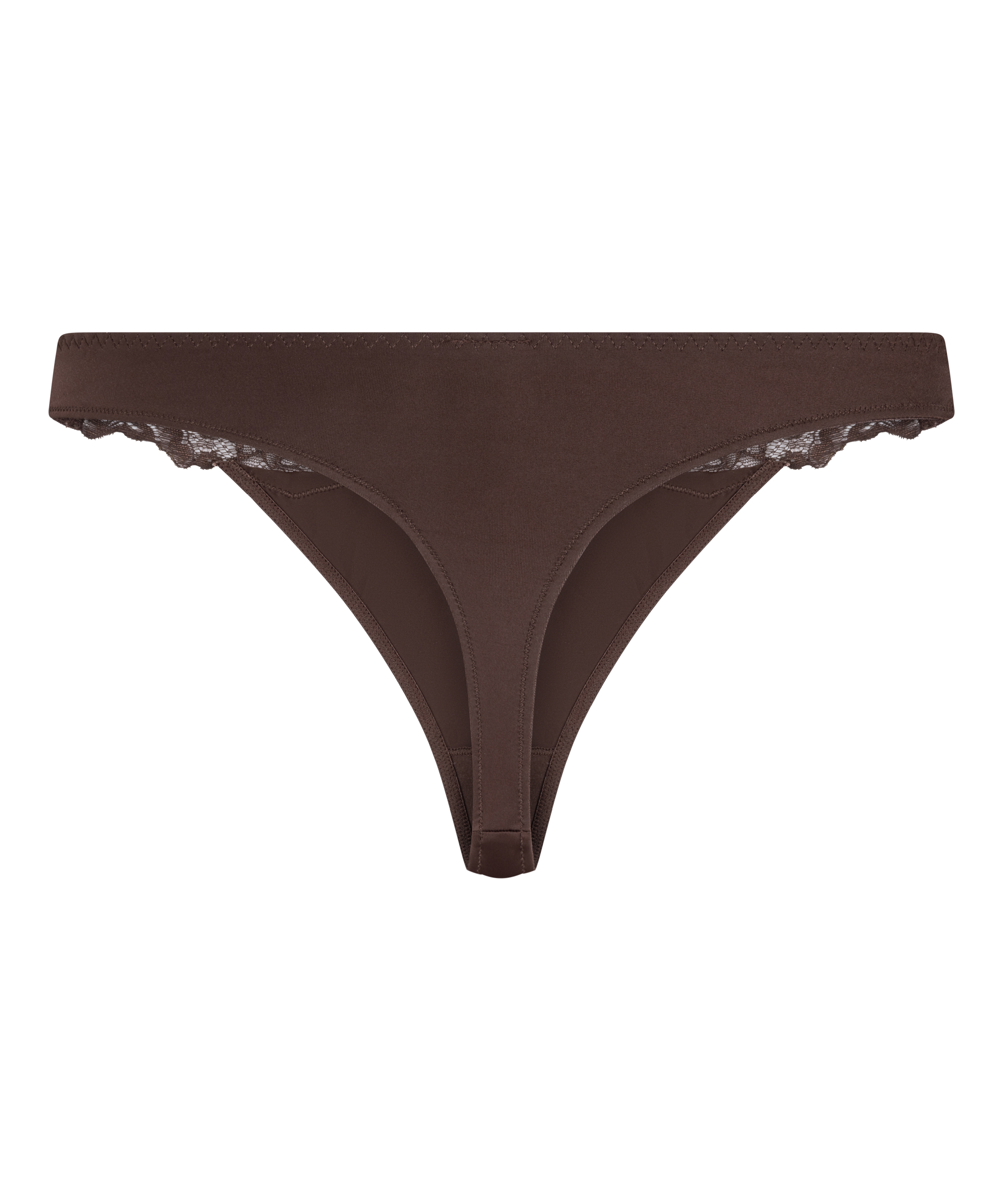 Lace & Shine Thong, Brown, main