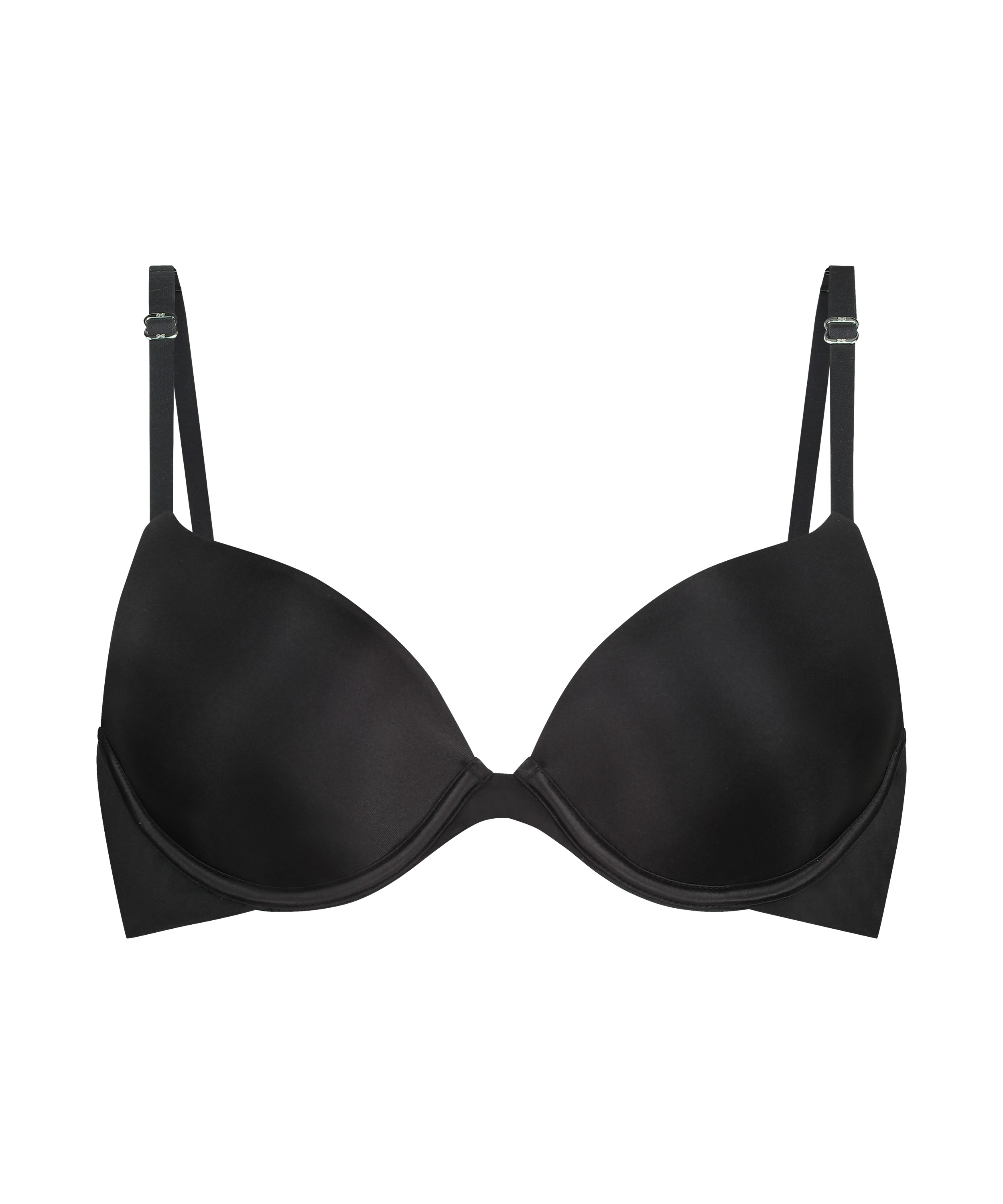 Transparent Back Multiway Padded Underwired Bra, Black, main