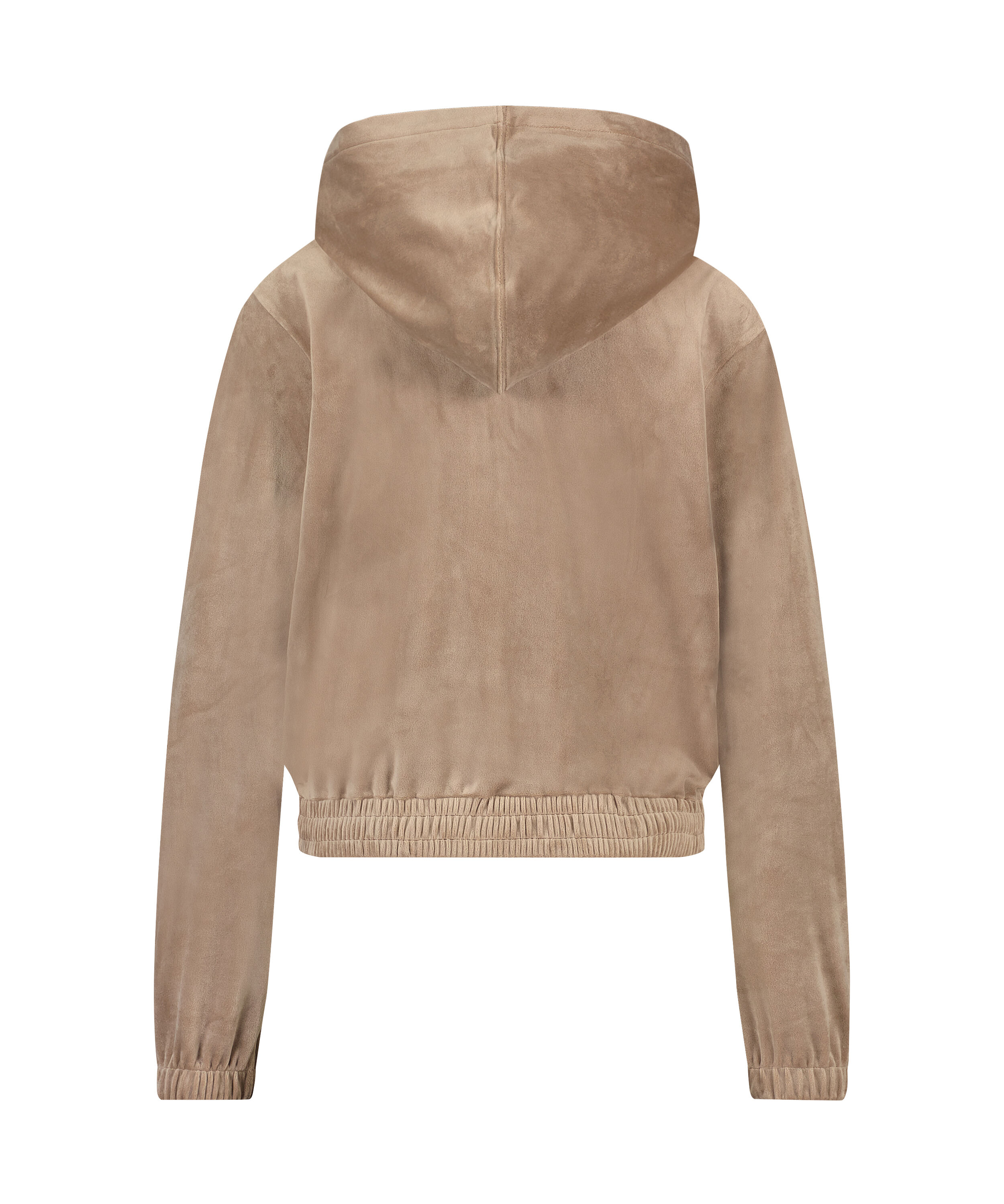 velour hooded jacket
