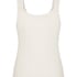 Singlet Rib Jersey Lace, White