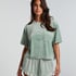 Top Velours Pocket, Green