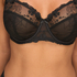 Non-Padded Underwired Bra Peonie, Black
