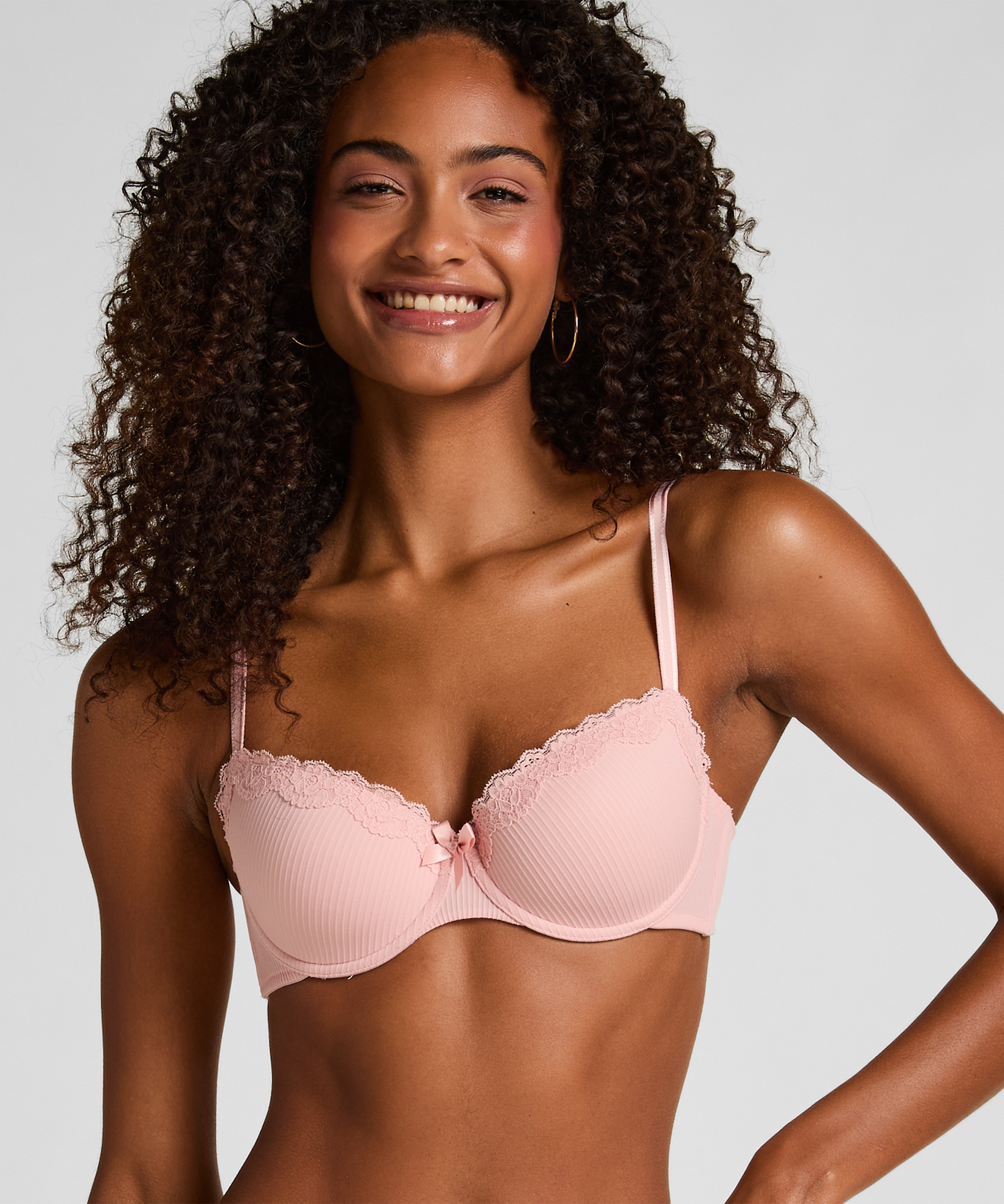 Lola Padded Underwired Bra, Pink, main