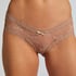 V-shaped Brazilian knickers mesh, Brown
