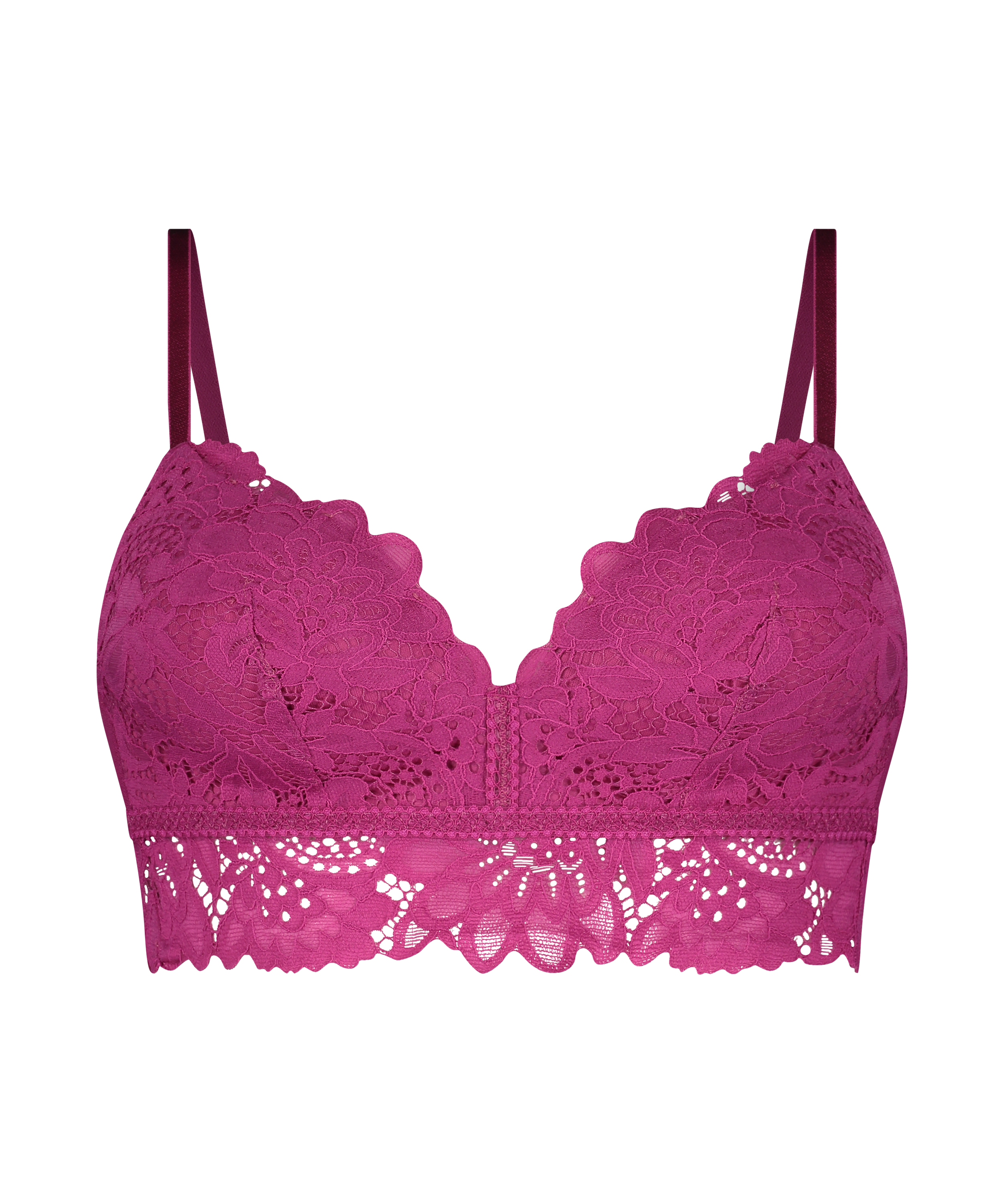Shiloh Padded Longline Non-Underwired Bra, Pink, main