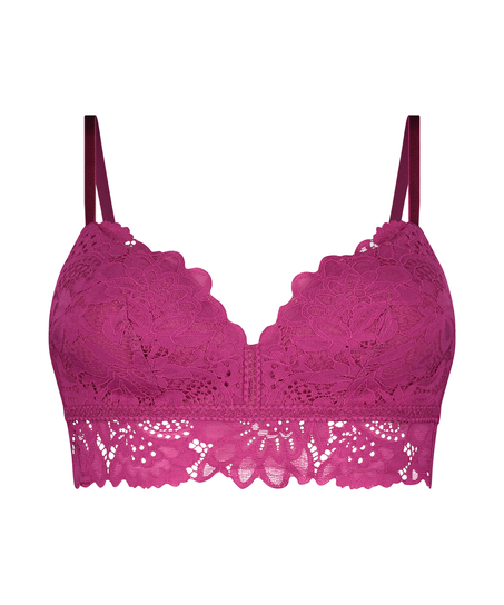 Shiloh Padded Longline Non-Underwired Bra, Pink